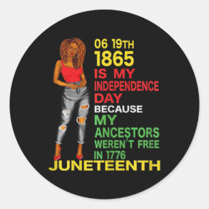 Adesivo Feliz Juntee É Meu Dia de Independência Negro Livr