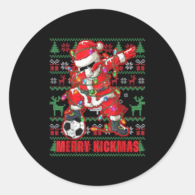 Adesivo Feliz Kickmas Natal Futebol Ball Ugly Youth Swe (Frente)