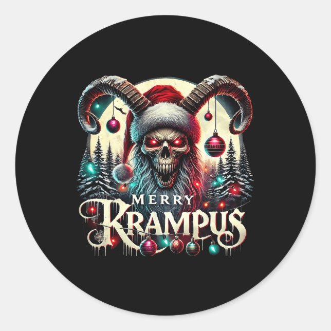 Adesivo Feliz Krampus Christmas Krampus Está Chegando Na C (Frente)