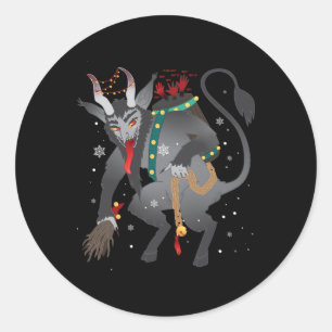 Adesivo Feliz Krampus Horror Mau de Natal Pajama Mau Pa