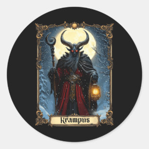 Adesivo Feliz Krampus Tarot Card Natal Horror Feio Swe