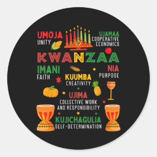 Adesivo Feliz Kwanzaa 7 Princípios Para Mulheres Kwanzaa H