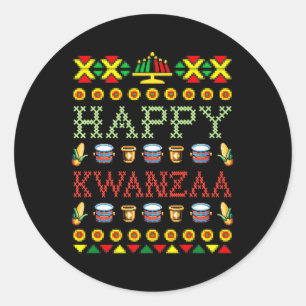 Adesivo Feliz Kwanzaa Feliz Natal Afro-Americano