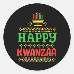 Adesivo Feliz Kwanzaa Feliz Natal Homens Africanos America