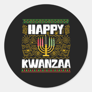 Adesivo Feliz Kwanzaa - Festival do Patrimônio Africano Am