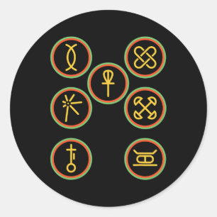 Adesivo Feliz Kwanzaa Kinara-sete Princípios Crachás Kw