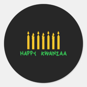 Adesivo Feliz Kwanzaa Kinara Sete Velas Princípios De K