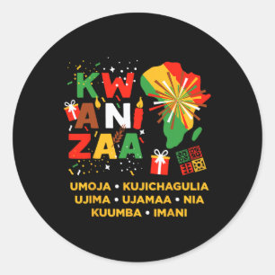 Adesivo Feliz Kwanzaa Kinara Sete Velas Princípios De K