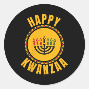 Adesivo Feliz Kwanzaa Kinara-sete Velas Princípios De K