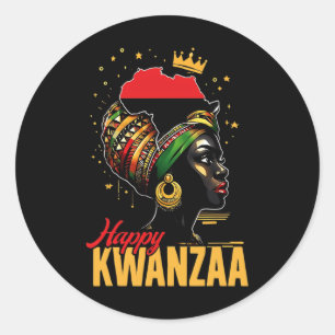 Adesivo Feliz Kwanzaa Sete Princípios Das Mulheres Kwanzaa