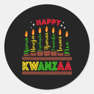 Adesivo Feliz Kwanzaa Sete Princípios De Homens Kwanzaa