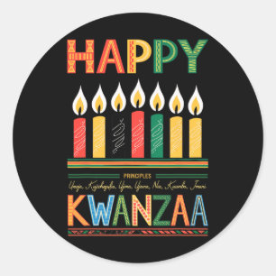 Adesivo Feliz Kwanzaa Sete Princípios De Homens Kwanzaa