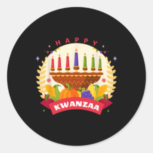 Adesivo Feliz Kwanzaa Sete Princípios De Kwanzaa Kinara M