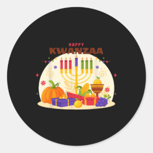 Adesivo Feliz Kwanzaa Sete Princípios De Kwanzaa Kinara M