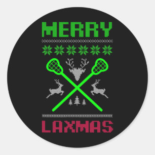Adesivo Feliz Laxmas Ugly Design Lacrosse Natal