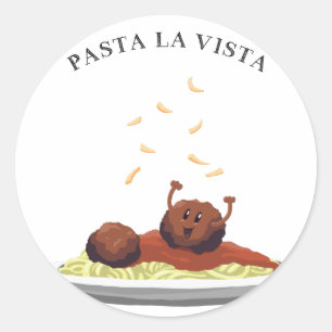 Adesivo Feliz Meatball "Pasta La Vista!"
