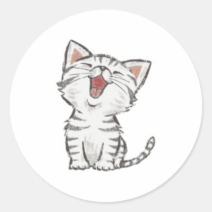 Adesivo Feliz Mewing Kitten