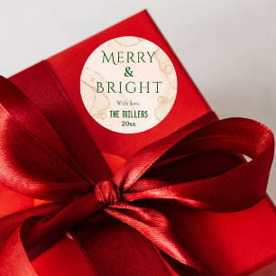 Adesivo Feliz moderna e Brilho simples e giro Natal