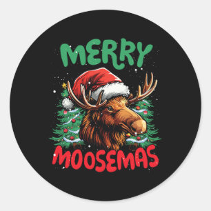 Adesivo Feliz Moosemas Engraçado Pato de Natal