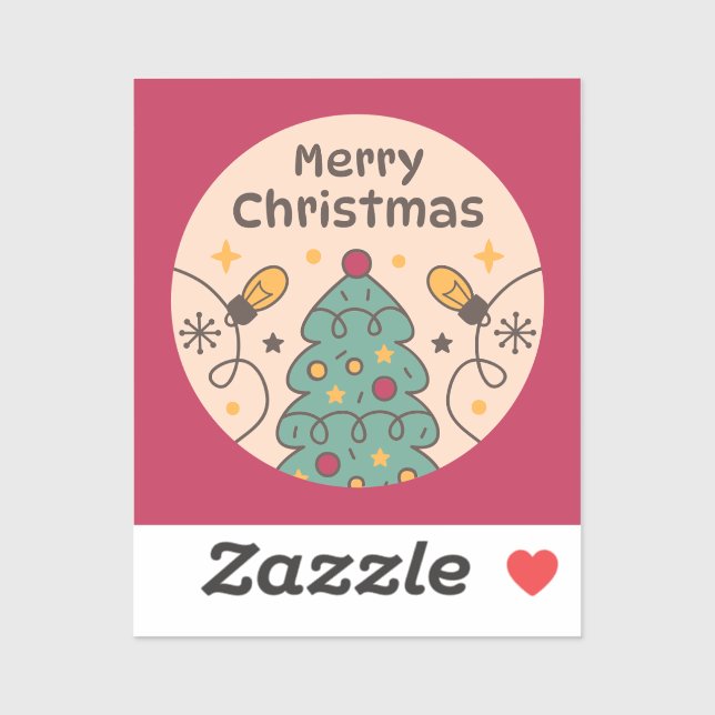 Adesivo Feliz Natal (Folha)