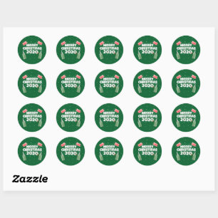 Adesivo Feliz Natal 2020 Face Máscaras Sanetizer TP
