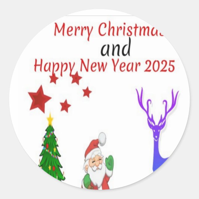 Adesivo Feliz Natal 2024 (Frente)