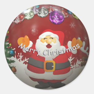 Adesivo Feliz Natal 3-D afetam o Papai noel Sticker
