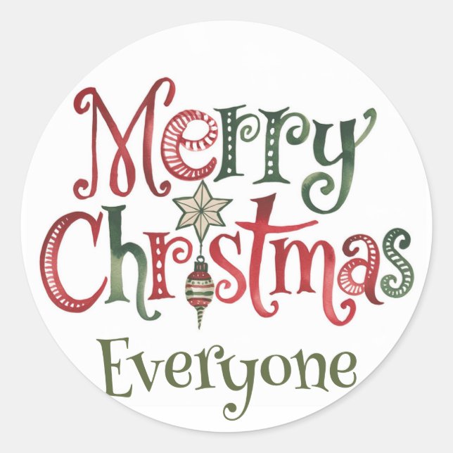 Adesivo Feliz Natal a todos (Frente)