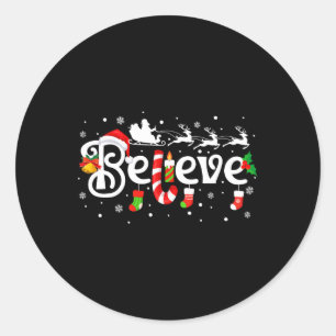 Adesivo Feliz Natal Acredita Na Família Paja Santa Claus