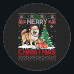 Adesivo Feliz Natal Akita Dog Lovers Família Feia Xmas<br><div class="desc">Feliz Natal Akita Dog Amantes Família Feia Doce Xmas</div>