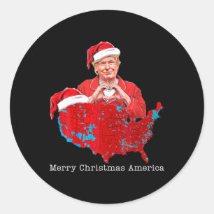 Adesivo Feliz Natal América Donald Trump Cobertura Xmas