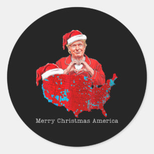 Adesivo Feliz Natal América Donald Trump Cobertura Xmas