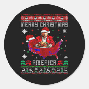 Adesivo Feliz Natal América Donald Trump Cobertura Xmas