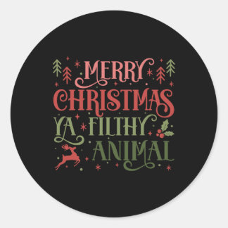 Adesivo Feliz Natal Animal Sujo Ya Xmas Pajama Ugly