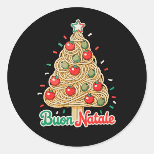 Adesivo Feliz Natal Árvore de Natal de Massa Italiana