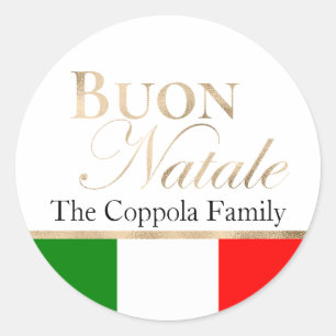 Adesivo Feliz Natal Bandeira Italiana Natal