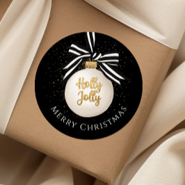 Adesivo Feliz Natal Bauble Black