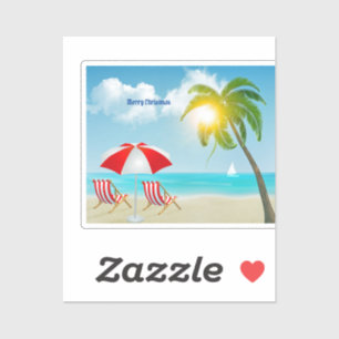 Adesivo Feliz Natal Beach