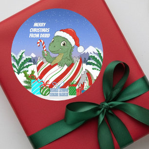 Adesivo Feliz Natal Bebê Dinossauro