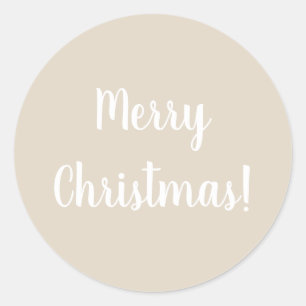 Adesivo Feliz Natal Bege Claro