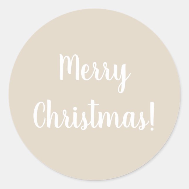 Adesivo Feliz Natal Bege Claro (Frente)