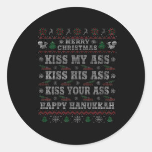 Adesivo Feliz Natal Beija Meu Feliz Chanucá
