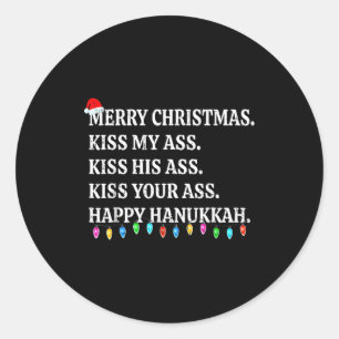 Adesivo Feliz Natal Beije Meu Dele Seu Feliz Hanukkah
