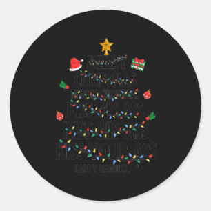 Adesivo Feliz Natal Beije Meu Feliz Hanukkah Engraçado Nat