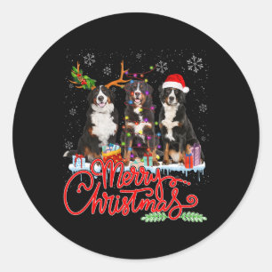 Adesivo Feliz Natal Bernese Papais noeis de montanha Reind