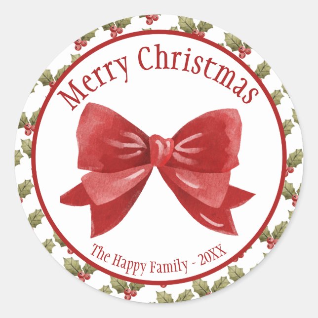 Adesivo Feliz Natal - Berries Botânicos Arcos (Frente)