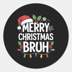 Adesivo Feliz Natal Bruh Feliz Família Natal Xmas C