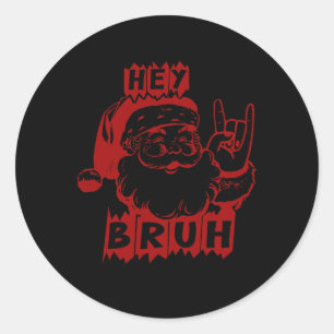 Adesivo Feliz Natal Bruh Funny Papai Noel Retro Men W