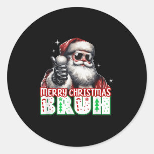 Adesivo Feliz Natal Bruh Polegar Para Cima Legal Papai Noe
