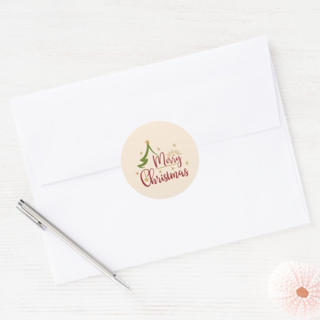 Adesivo Feliz Natal c/Árvore (Envelope)
